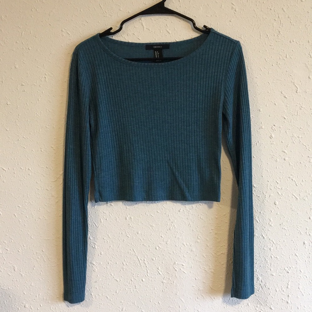 Ribbed, cropped long sleeve